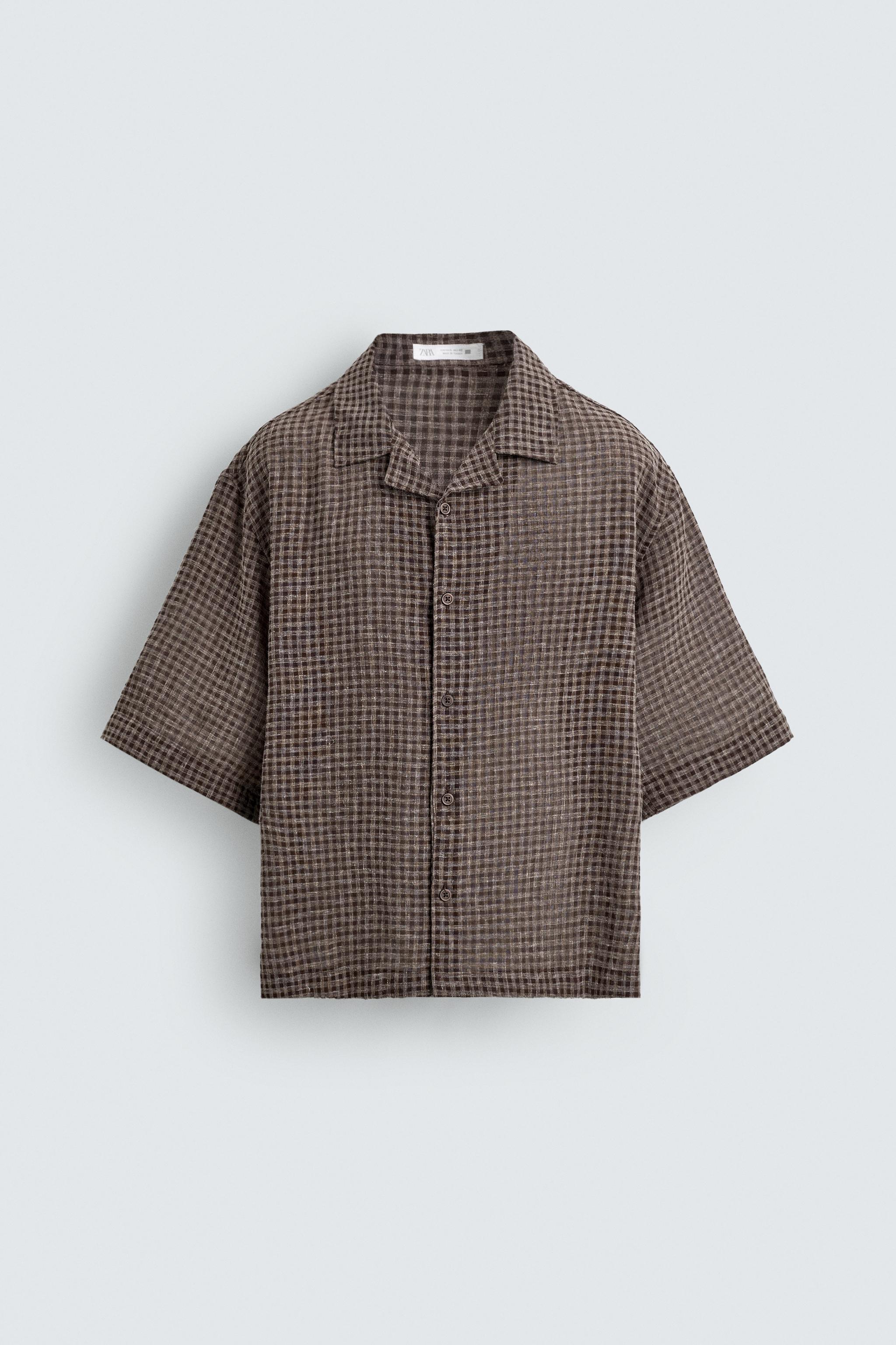 CHEMISE RELAXED FIT JACQUARD CARREAUX